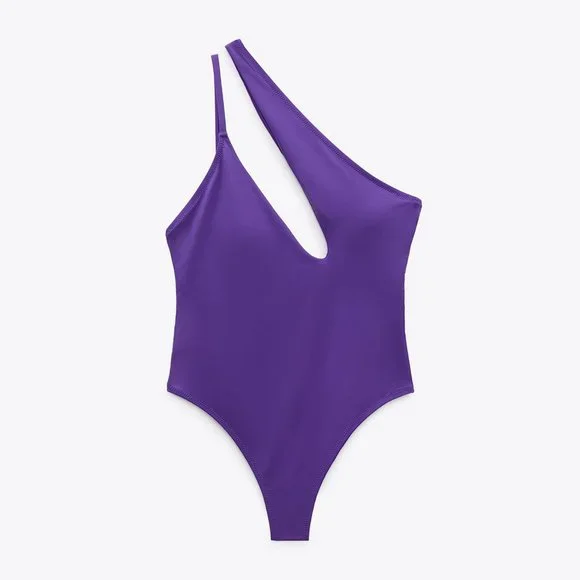 BLOGGER'S FAVE! Zara Purple Swimsuit NWT - Picture 10 of 15